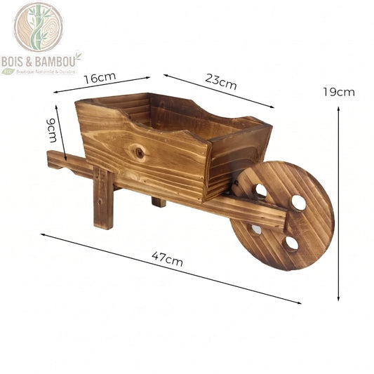 Jardinière Brouette en Bois