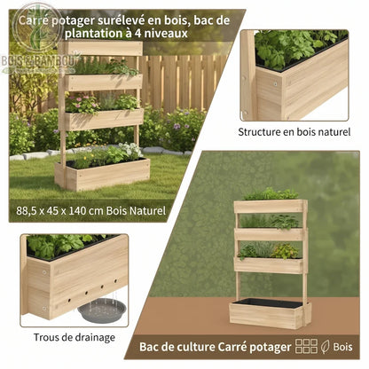 Jardinière Verticale en Bois