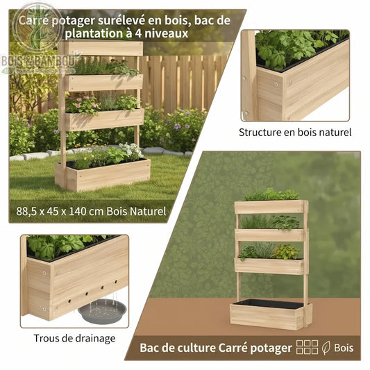 Jardinière Verticale en Bois