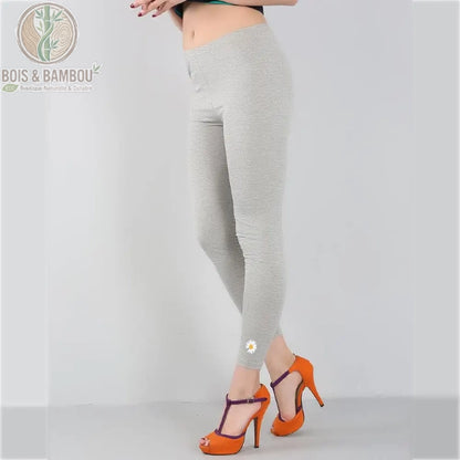 Legging bambou femme grande taille coloris gris