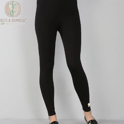 Legging bambou femme grande taille coloris noir