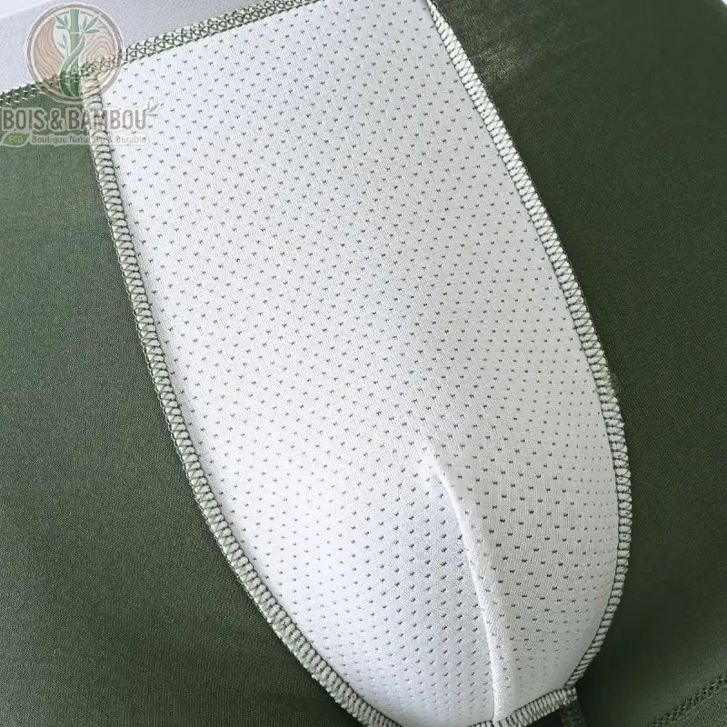 Détail finition sans étiquette boxer fibre de bambou homme