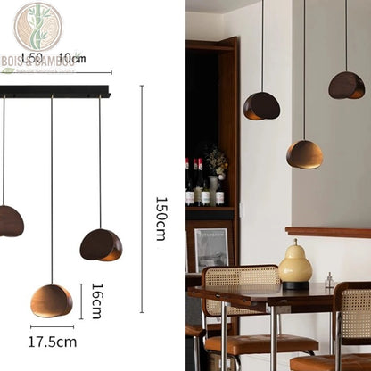 Lustre Art Organique Bois Massif Spring Sprout Villa Hauts Plafonds