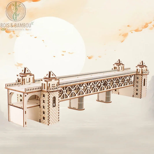 Version pont ferroviaire de la maquette bois Sakura Station