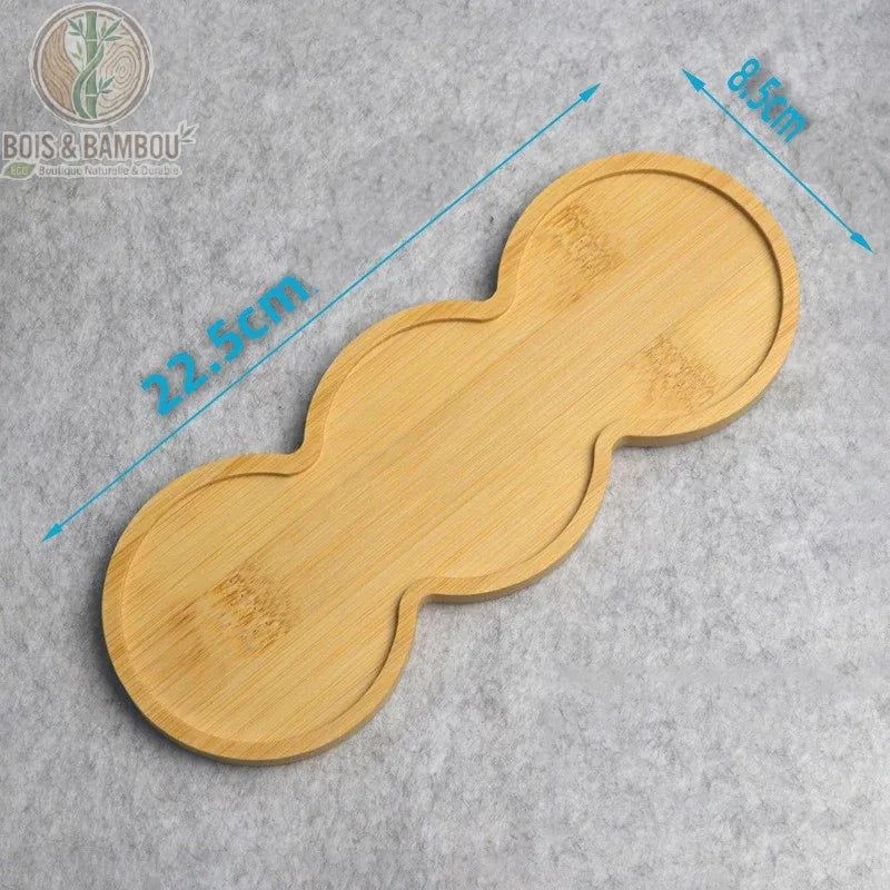 Mini plateau en bambou naturel