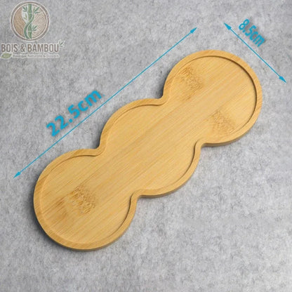 Mini plateau en bambou naturel