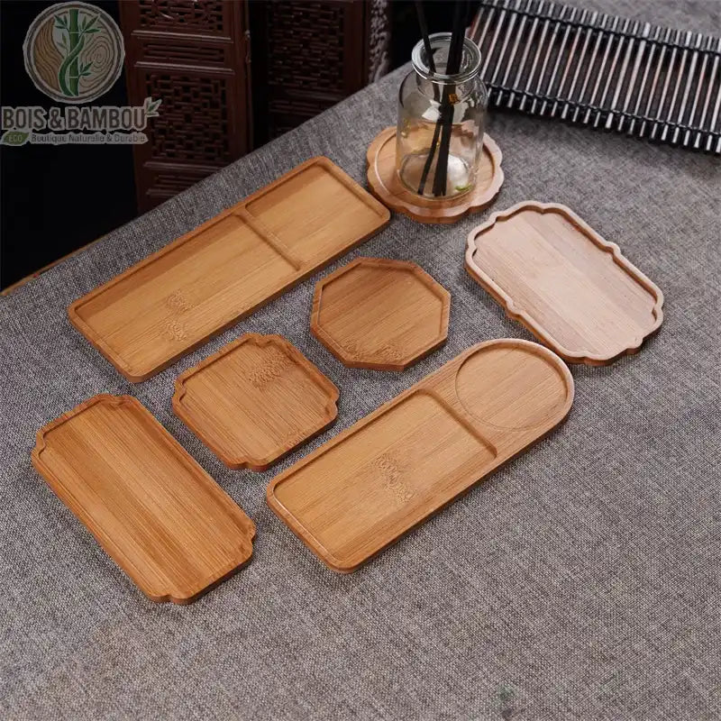 Mini plateau en bambou naturel