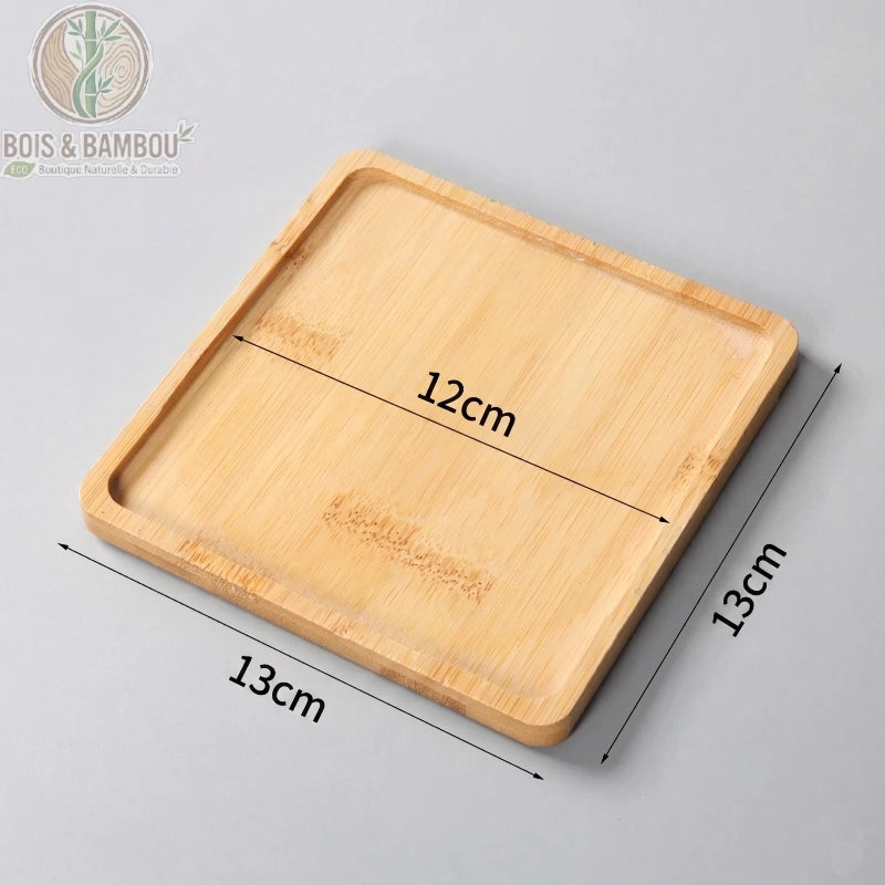 Mini plateau en bambou polyvalent