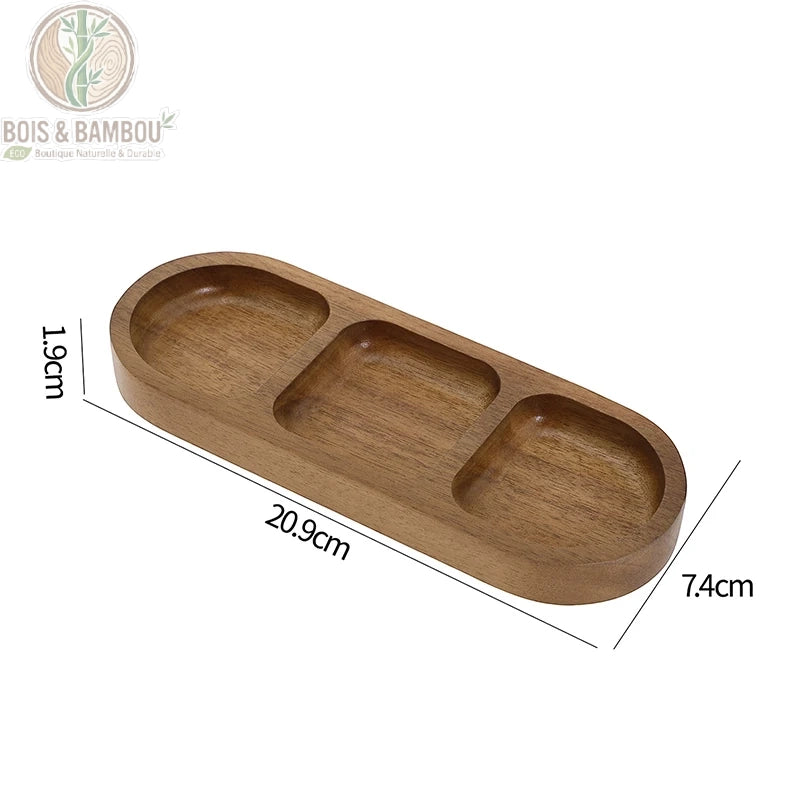 Mini plateau en bambou polyvalent