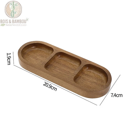 Mini plateau en bambou polyvalent