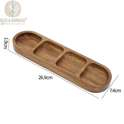 Mini plateau en bambou polyvalent