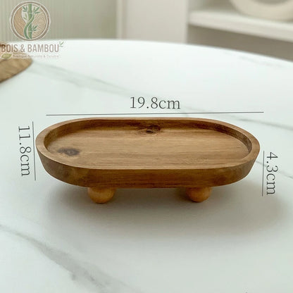 Mini plateau en bambou polyvalent