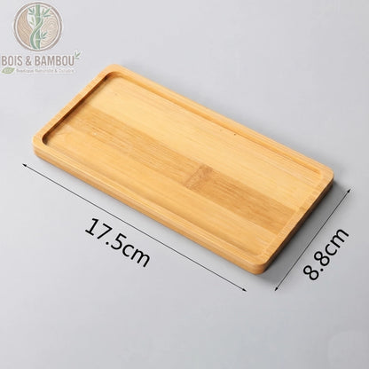Mini plateau en bambou polyvalent