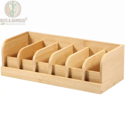 Organisateur de ceinture en bambou naturel