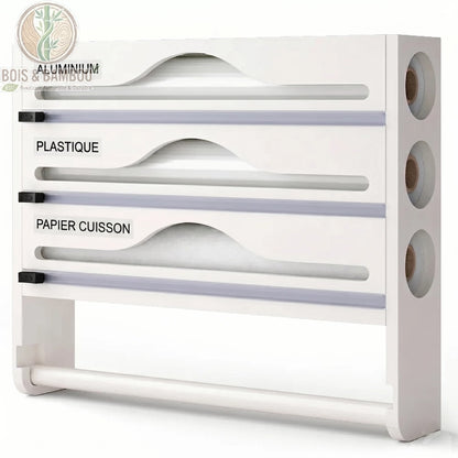 Organisateur de cuisine en bambou 2-en-1
