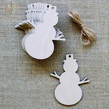 Ornement noël bois bonhomme de neige simple bras brindilles décoration