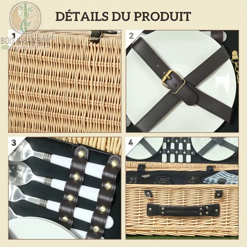 Panier de pique-nique complet pour 4 personnes
