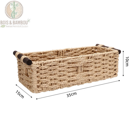 Panier de rangement en corde tressée