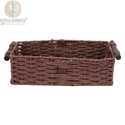 Panier de rangement en corde tressée