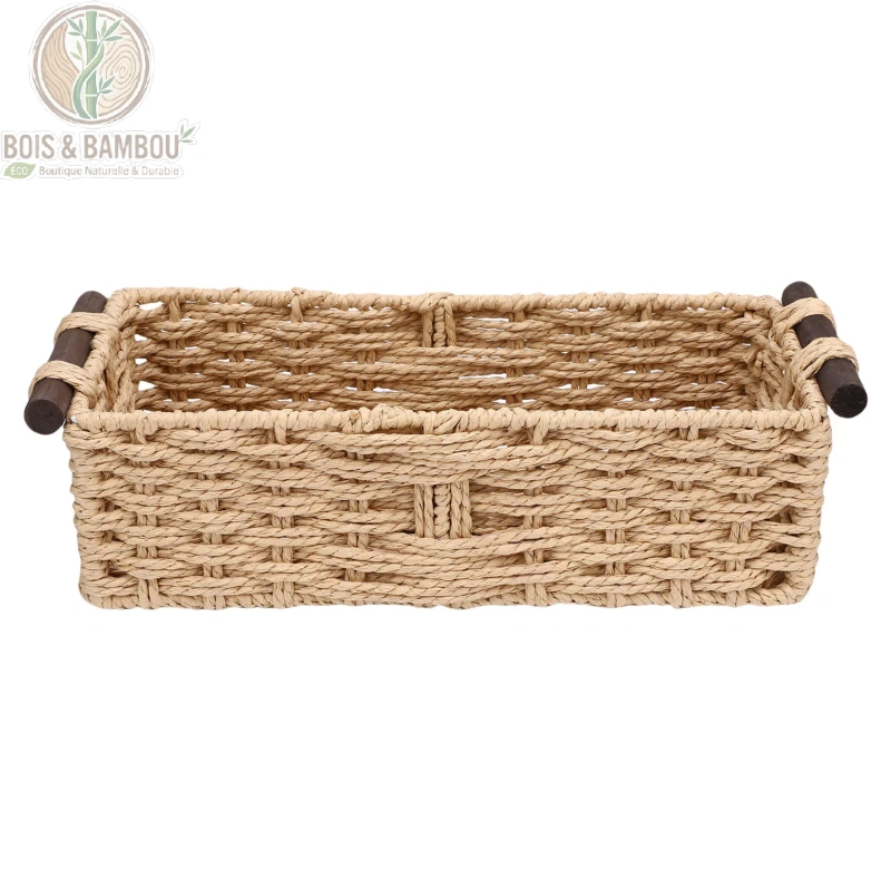 Panier de rangement en corde tressée