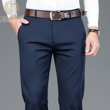 Pantalon bambou homme bureau coloris Bleu Royal