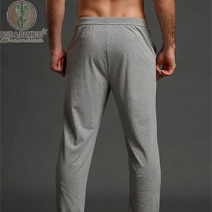 Pantalon jogging bambou homme coloris gris