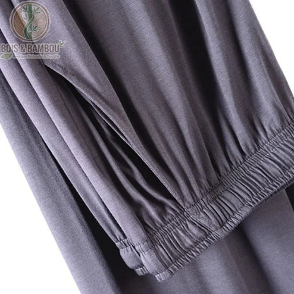 Détail ceinture élastique pantalon détente bambou homme