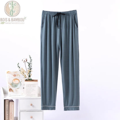 Pantalon détente bambou homme coloris gris bleu