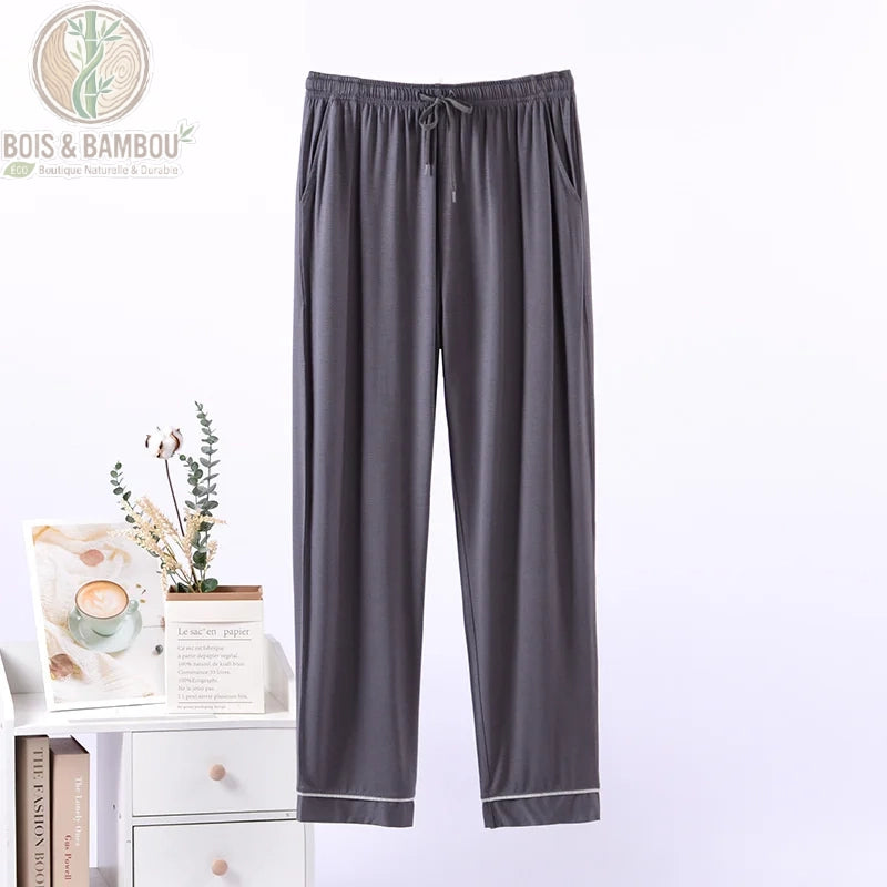 Pantalon détente bambou homme coloris gris foncé