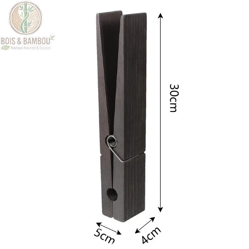 Dimensions pince à linge géante bois 30 cm hauteur 5 cm largeur 4 cm profondeur