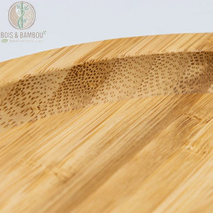 Plateau the bambou gros plan finition lisse, veinures naturelles du bambou massif, Bois et Bambou Eco