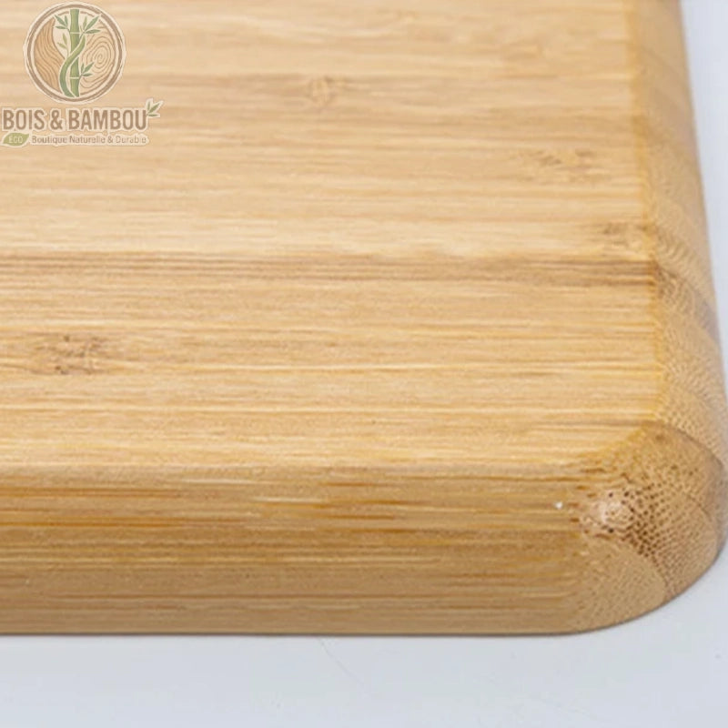 Plateau the bambou detail des bords releves, rigidite et qualite artisanale, Bois et Bambou Eco