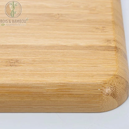 Plateau the bambou detail des bords releves, rigidite et qualite artisanale, Bois et Bambou Eco