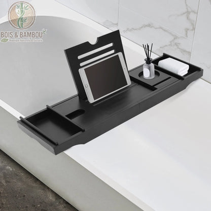 Plateau de baignoire en bambou noir