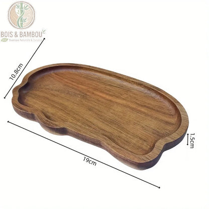Plateau service bois japonais petit modele, packshot plateau allonge fond blanc, Bois et Bambou Eco