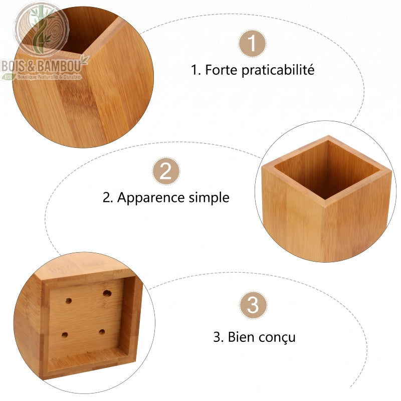 Porte baguettes bambou details techniques et caracteristiques produit, Bois et Bambou Eco