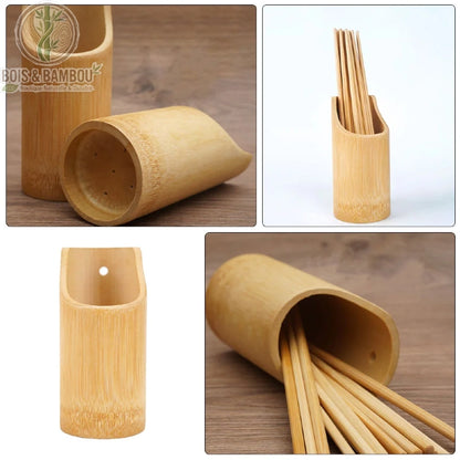 Porte-baguettes en bambou naturel