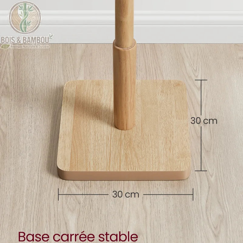 Porte-Manteau En Bois D'Hévéa Sur Pieds