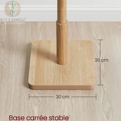 Porte-Manteau En Bois D'Hévéa Sur Pieds