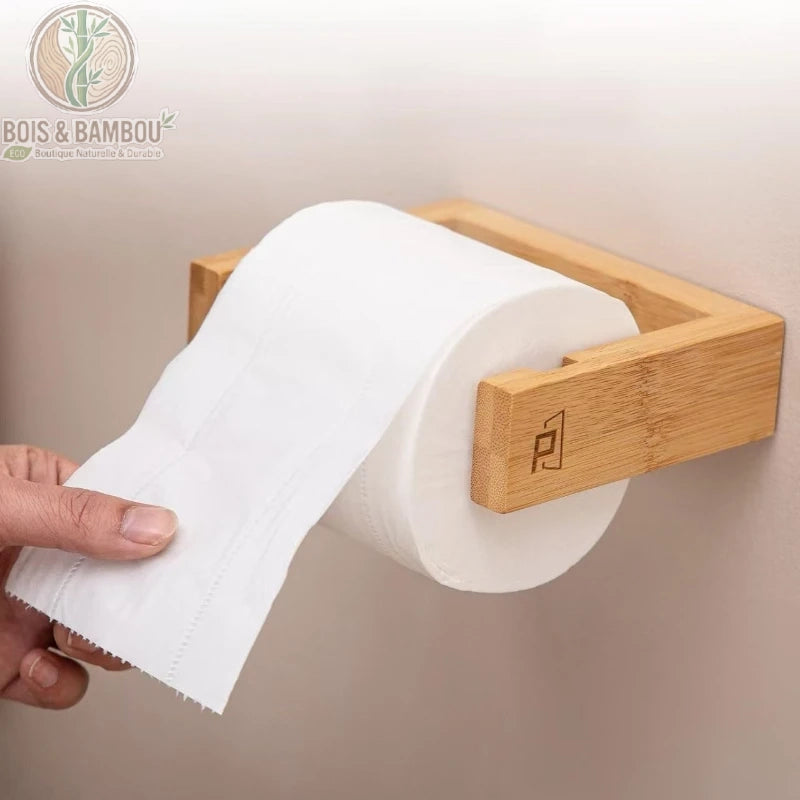 Porte-papier hygiénique en bambou