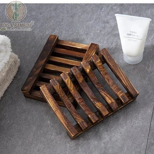 Porte-savon bois naturel savon au sec dans la douche