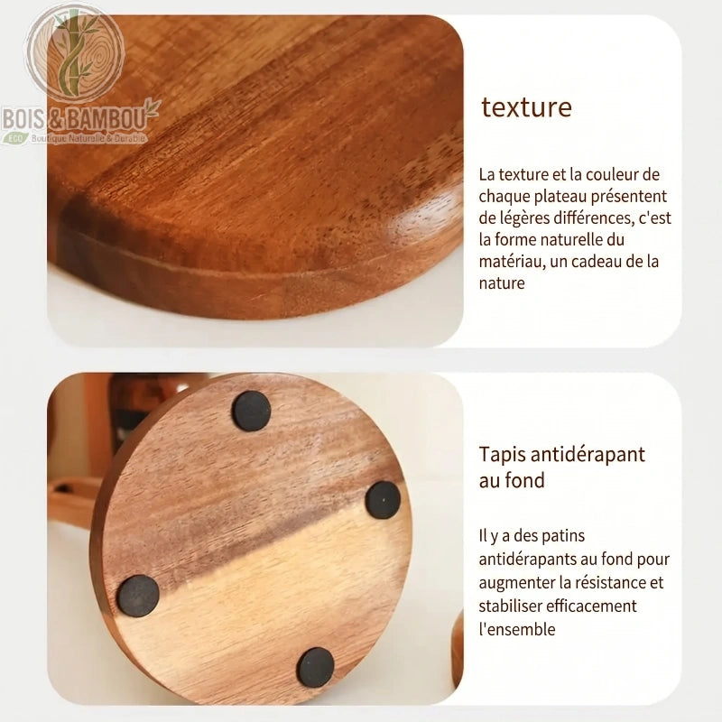 Porte-serviettes en bois massif