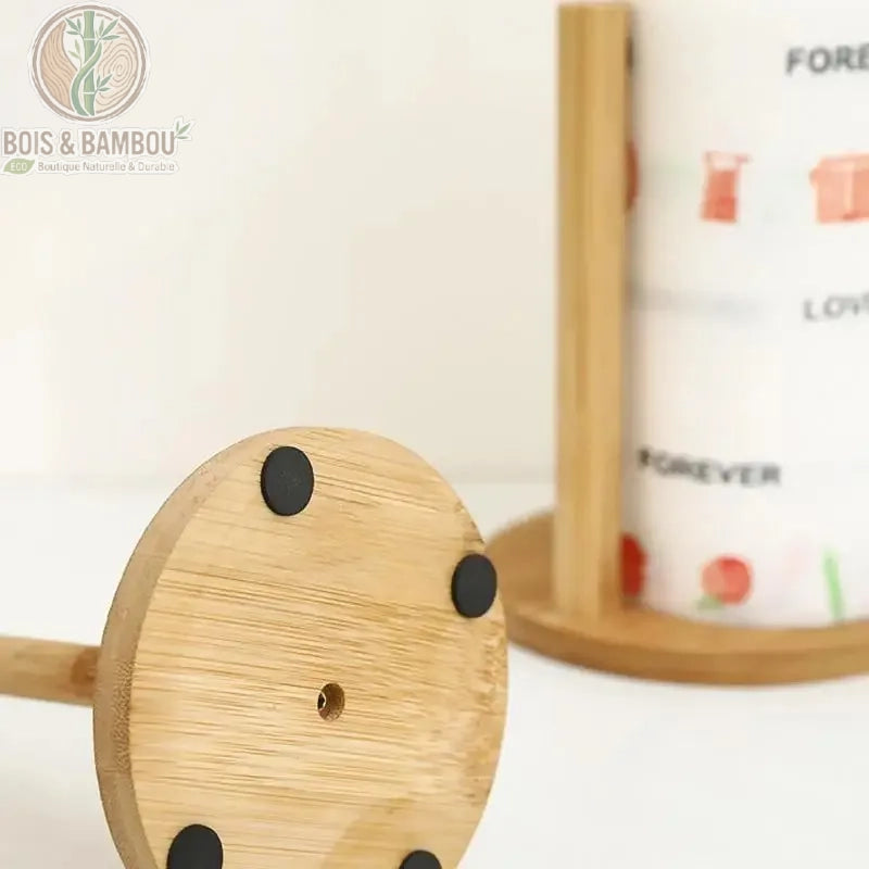 Porte-serviettes vertical en bois de bambou
