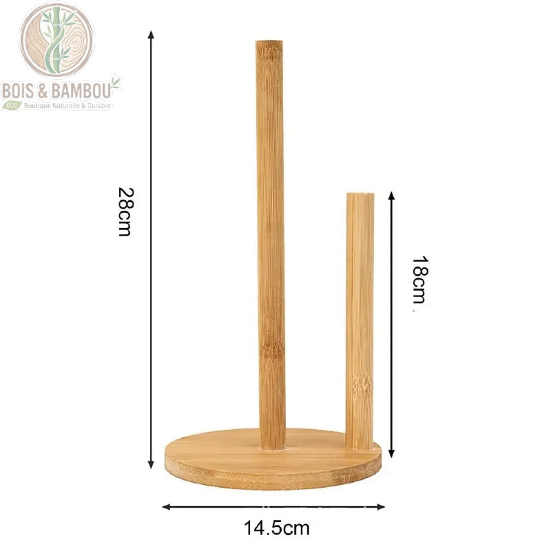 Porte-serviettes vertical en bois de bambou