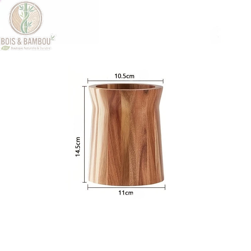 Porte-ustensiles bois acacia rotatif format S 11 cm Bois et Bambou Eco