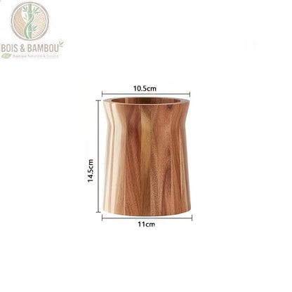 Porte-ustensiles bois acacia rotatif format S 11 cm Bois et Bambou Eco