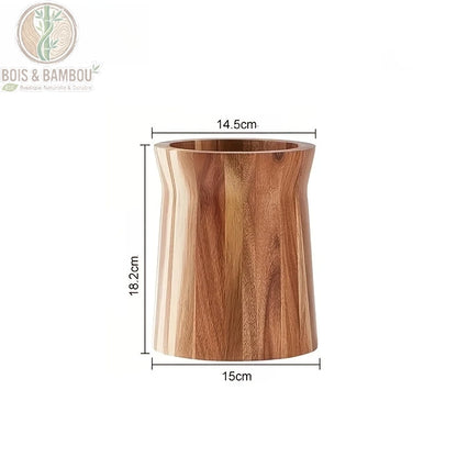 Porte-ustensiles bois acacia rotatif format L 15 cm Bois et Bambou Eco