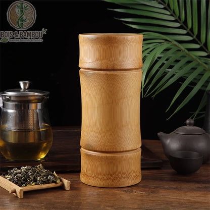 Pot de Conservation en Bambou Naturel ambiance service the theiere bambou decoration cuisine pastorale BoisetBambouEco