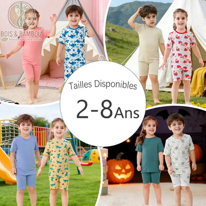 Pyjama enfant bambou 2 pièces guide des tailles 2-8 ans