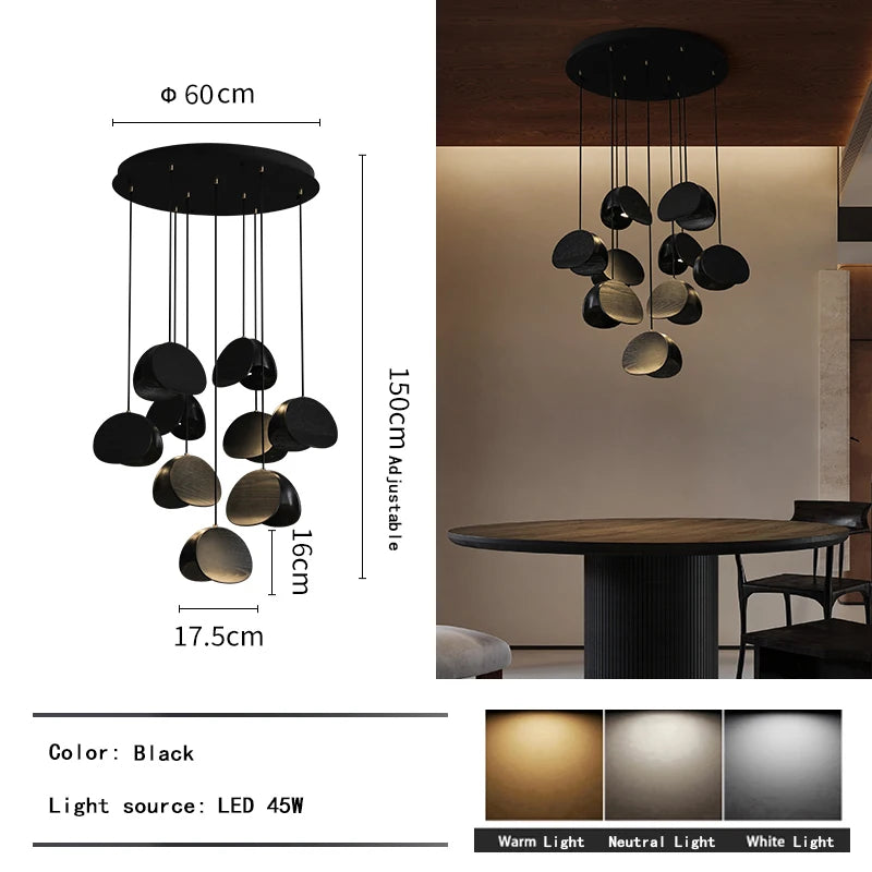 Lustre d'art en bois massif Spring Sprout